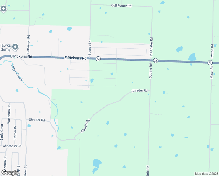 map of restaurants, bars, coffee shops, grocery stores, and more near 12878 Shrader Road in Pea Ridge