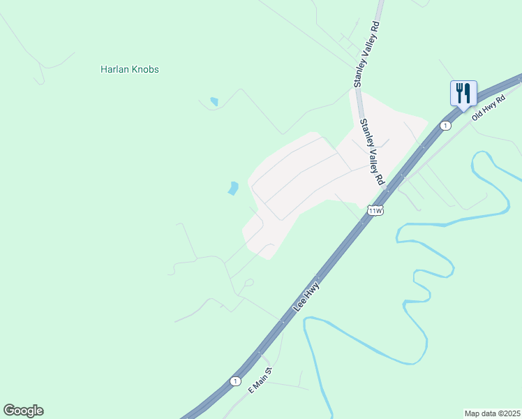map of restaurants, bars, coffee shops, grocery stores, and more near 148 Cedar Knoll Circle in Rogersville
