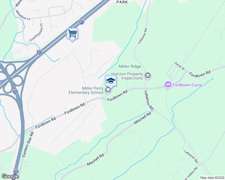 map of restaurants, bars, coffee shops, grocery stores, and more near 882 Fordtown Road in Kingsport