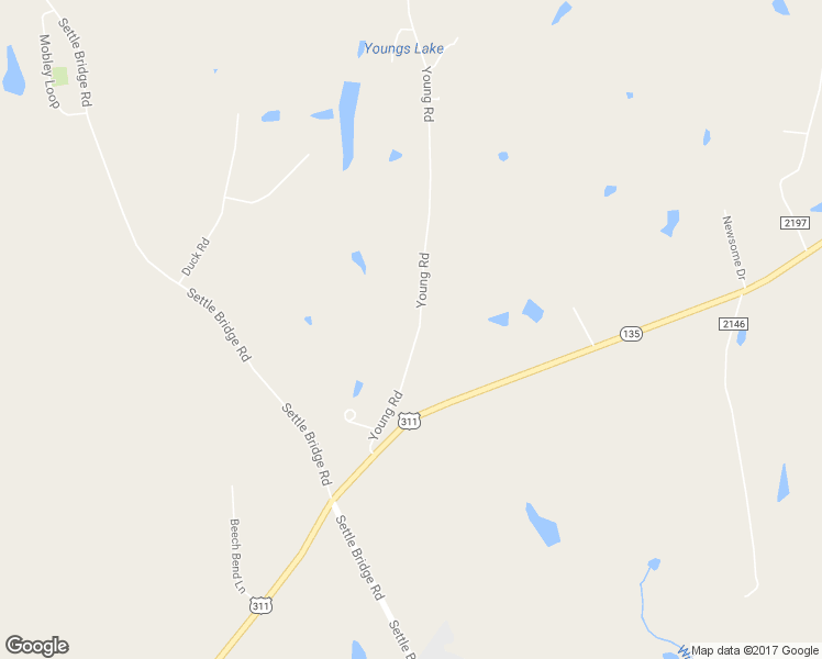 map of restaurants, bars, coffee shops, grocery stores, and more near 254 Young Road in Stoneville