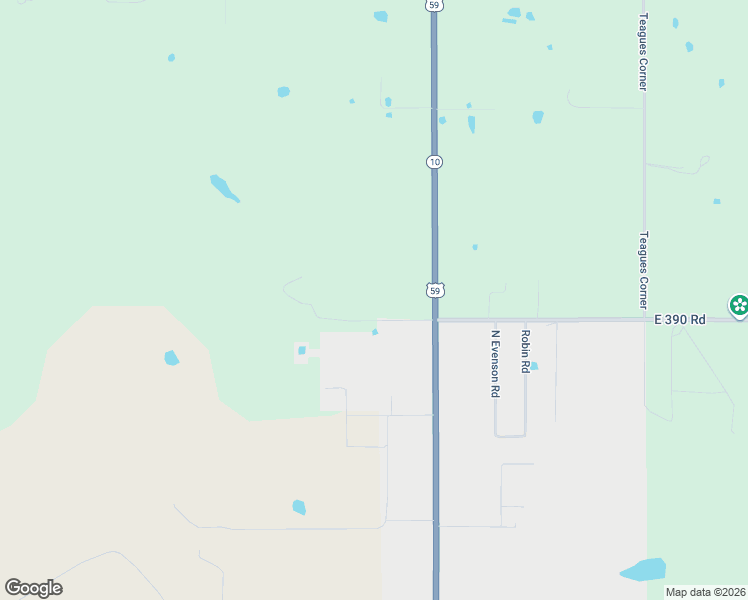 map of restaurants, bars, coffee shops, grocery stores, and more near 12340 East 389 Road in Jay