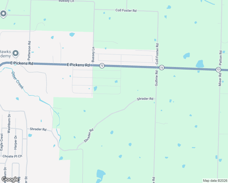 map of restaurants, bars, coffee shops, grocery stores, and more near 12878 Shrader Road in Pea Ridge