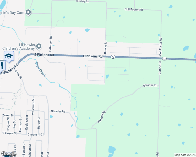 map of restaurants, bars, coffee shops, grocery stores, and more near 1445 East Pickens Road in Pea Ridge