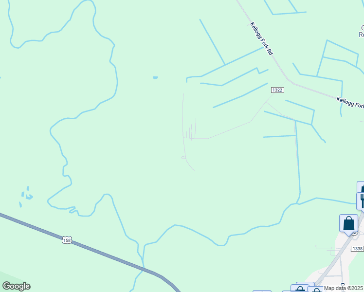 map of restaurants, bars, coffee shops, grocery stores, and more near 121 Lassiter Lane in Sunbury