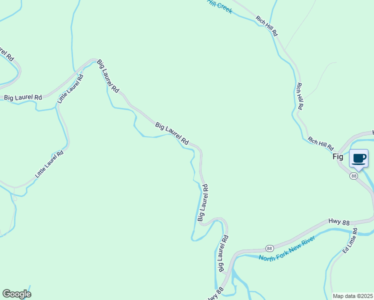 map of restaurants, bars, coffee shops, grocery stores, and more near 860 Big Laurel Road in Creston