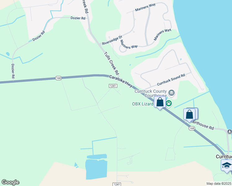 map of restaurants, bars, coffee shops, grocery stores, and more near 167 North Currituck Road in Currituck