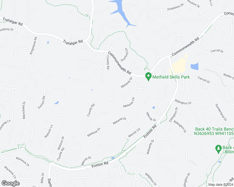 map of restaurants, bars, coffee shops, grocery stores, and more near 23 Melanie Drive in Bella Vista