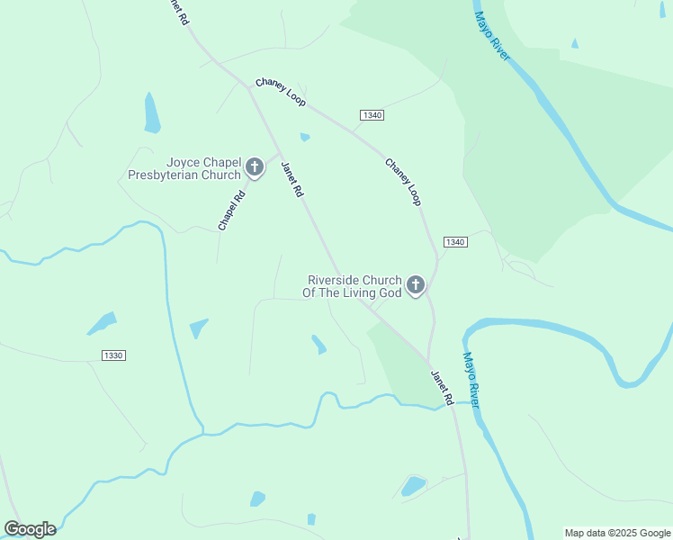 map of restaurants, bars, coffee shops, grocery stores, and more near Janet Road in Rockingham County