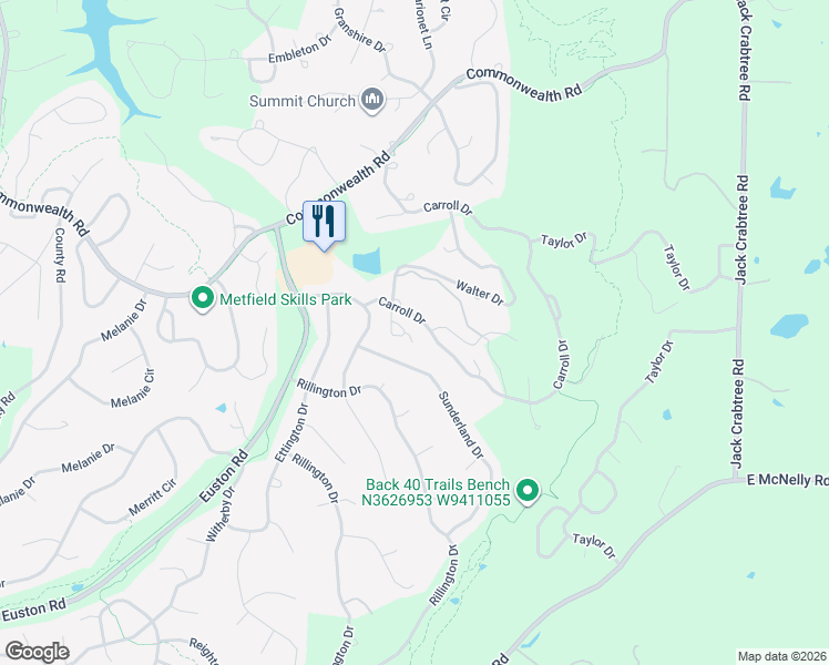 map of restaurants, bars, coffee shops, grocery stores, and more near 14 Yates Drive in Bella Vista