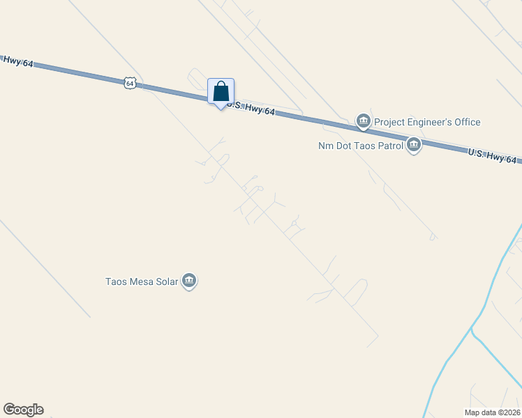 map of restaurants, bars, coffee shops, grocery stores, and more near Santistevan Road in Taos County