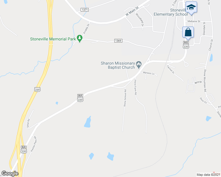 map of restaurants, bars, coffee shops, grocery stores, and more near 210 Deaton Loop in Stoneville