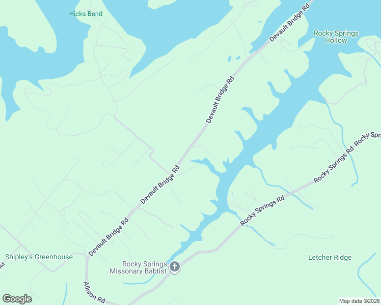 map of restaurants, bars, coffee shops, grocery stores, and more near 2284 Devault Bridge Road in Piney Flats