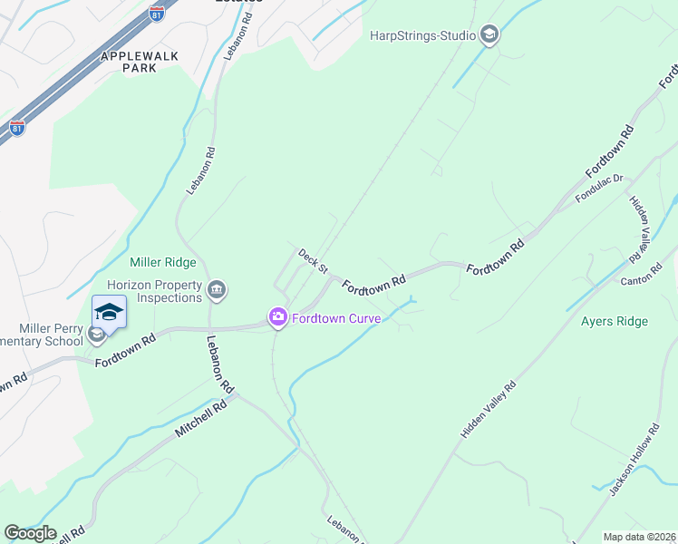 map of restaurants, bars, coffee shops, grocery stores, and more near 108 Deck Street in Kingsport