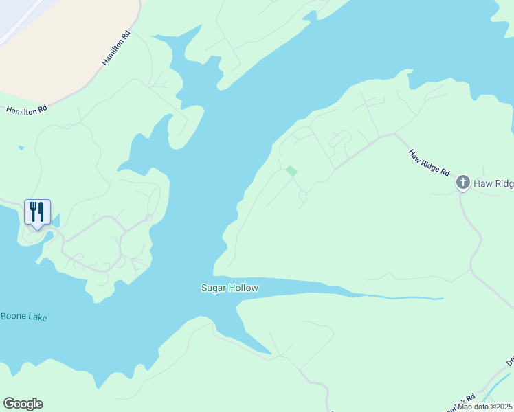 map of restaurants, bars, coffee shops, grocery stores, and more near 1097 Haw Ridge Rd in Sullivan