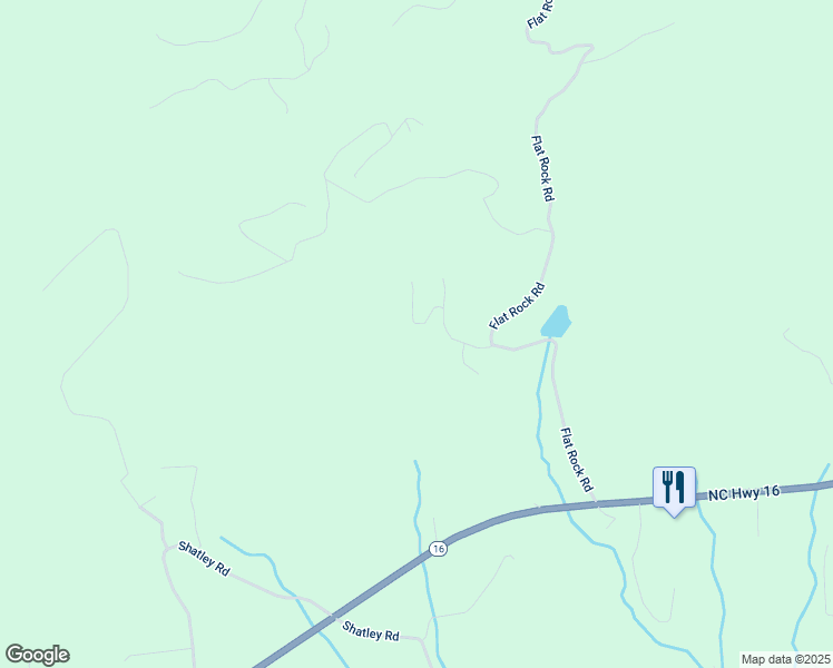map of restaurants, bars, coffee shops, grocery stores, and more near 333 Flat Rock Acres Road in Crumpler