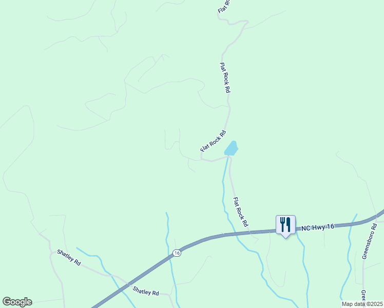 map of restaurants, bars, coffee shops, grocery stores, and more near 200 Flat Rock Acres Road in Crumpler