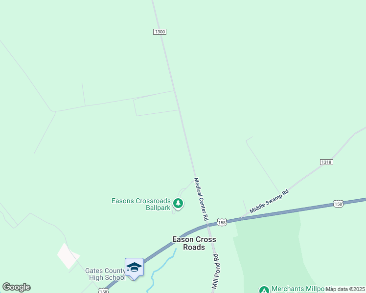 map of restaurants, bars, coffee shops, grocery stores, and more near 1300 Medical Center Road in Gates
