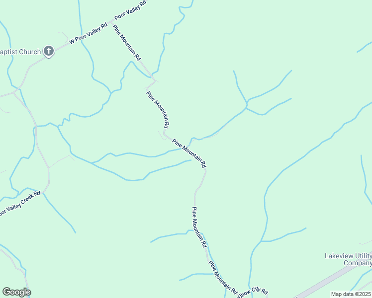 map of restaurants, bars, coffee shops, grocery stores, and more near Pine Mountain Road in Rogersville