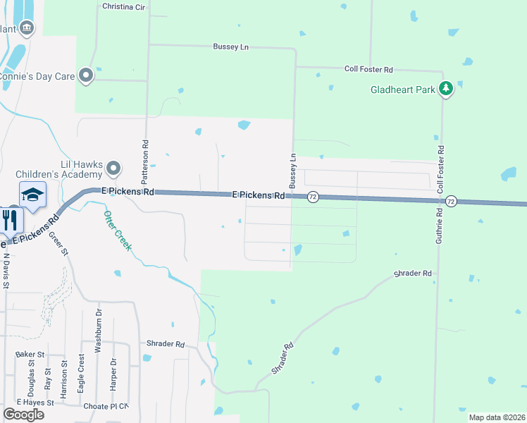 map of restaurants, bars, coffee shops, grocery stores, and more near 12885 Highway 72 in Garfield