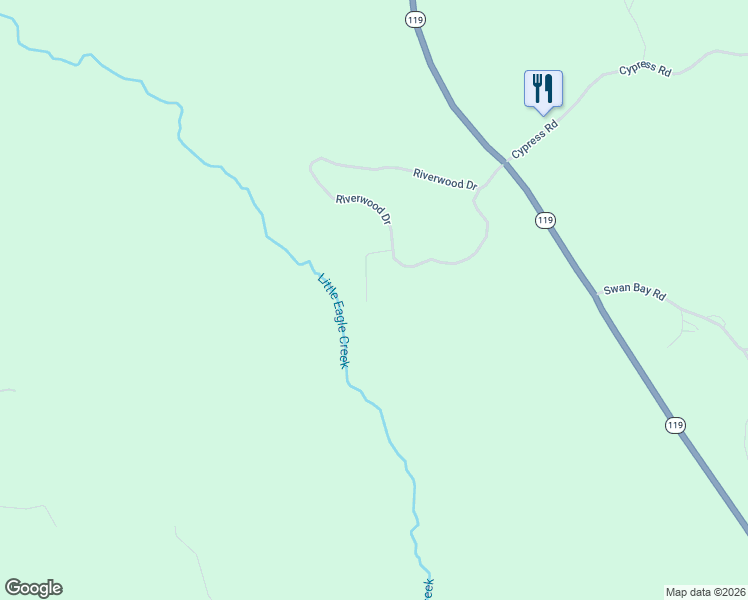 map of restaurants, bars, coffee shops, grocery stores, and more near Fern Court in Buchanan