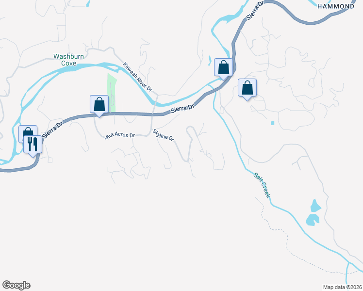 map of restaurants, bars, coffee shops, grocery stores, and more near 43641 Skyline Dr in Three Rivers