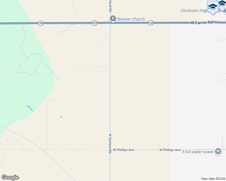 map of restaurants, bars, coffee shops, grocery stores, and more near 6215 North Garland Road in Enid