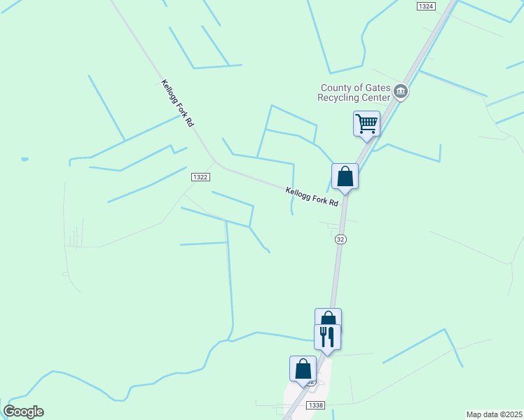map of restaurants, bars, coffee shops, grocery stores, and more near 56 Kellogg Fork Road in Sunbury
