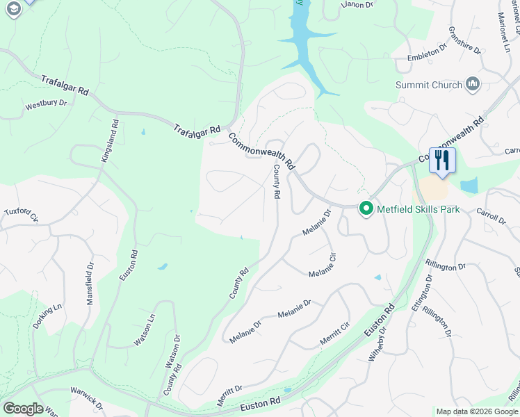 map of restaurants, bars, coffee shops, grocery stores, and more near 17 Dillow Drive in Bella Vista