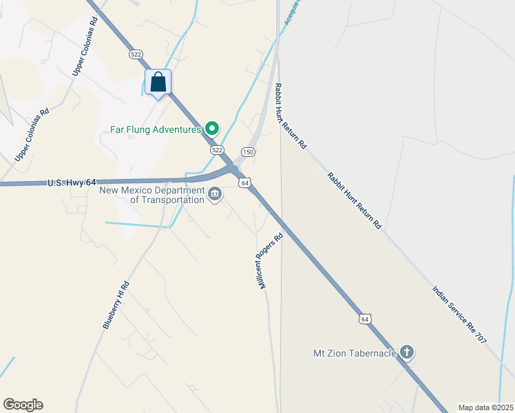 map of restaurants, bars, coffee shops, grocery stores, and more near 1601 Millicent Rogers Road in El Prado