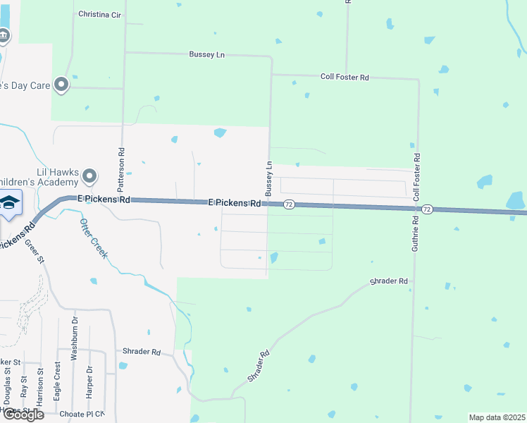 map of restaurants, bars, coffee shops, grocery stores, and more near 12321 Arkansas 72 in Pea Ridge