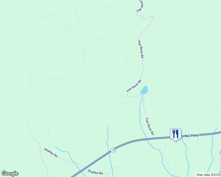 map of restaurants, bars, coffee shops, grocery stores, and more near 315 Flat Rock Acres Road in Crumpler