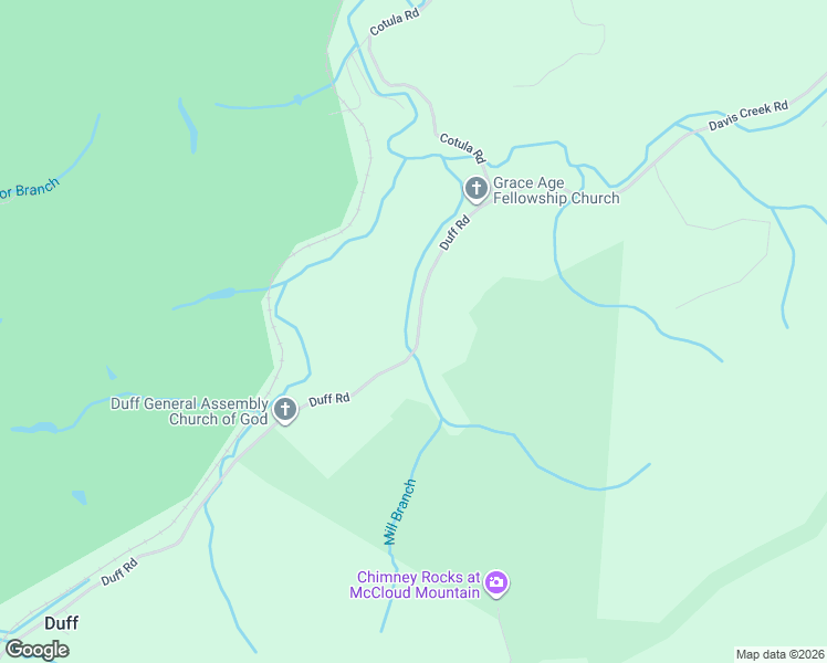 map of restaurants, bars, coffee shops, grocery stores, and more near 1171 Duff Road in LaFollette