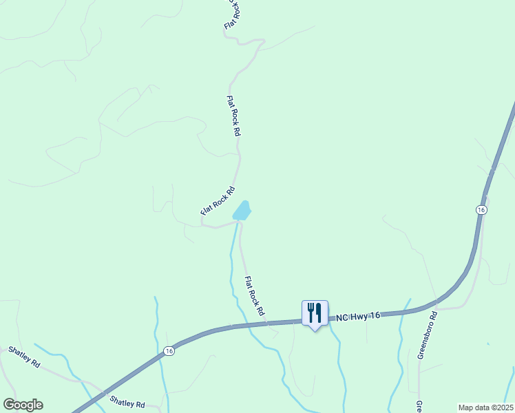 map of restaurants, bars, coffee shops, grocery stores, and more near 500 Flat Rock Road in Crumpler