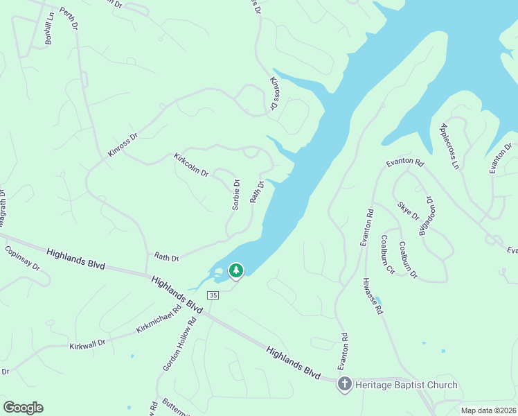 map of restaurants, bars, coffee shops, grocery stores, and more near 51 Rath Drive in Bella Vista