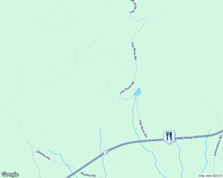 map of restaurants, bars, coffee shops, grocery stores, and more near 202 Flat Rock Acres Road in Crumpler