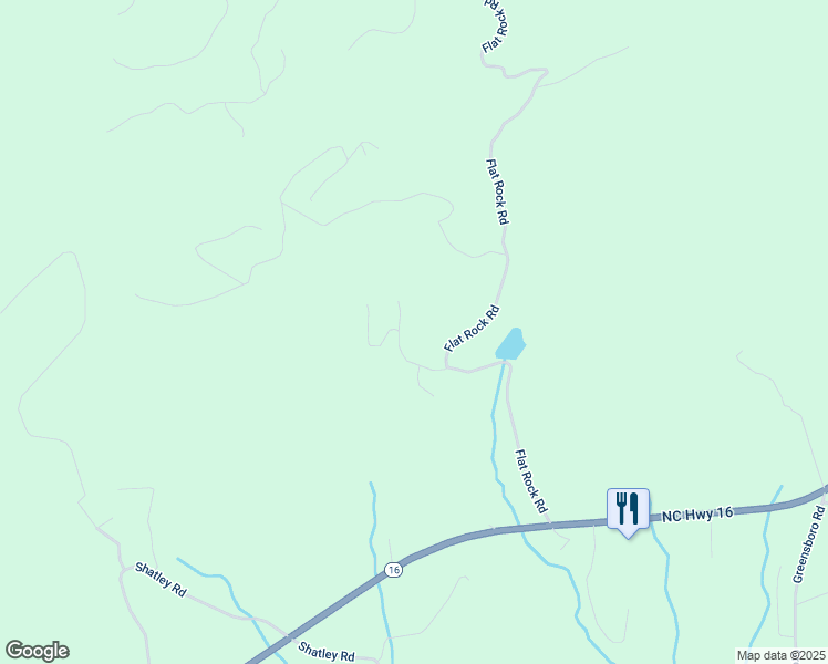 map of restaurants, bars, coffee shops, grocery stores, and more near 202 Flat Rock Acres Road in Crumpler