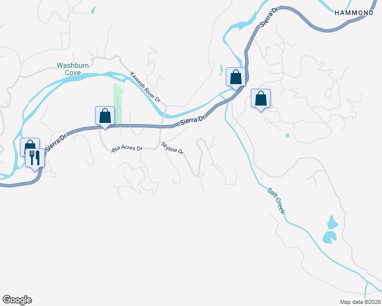 map of restaurants, bars, coffee shops, grocery stores, and more near 43641 Skyline Dr in Three Rivers