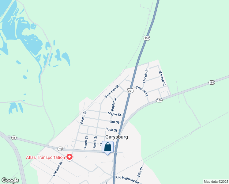 map of restaurants, bars, coffee shops, grocery stores, and more near 104 Freeman Street in Garysburg