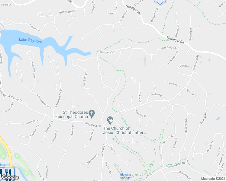 map of restaurants, bars, coffee shops, grocery stores, and more near 102 Westbury Drive in Bella Vista