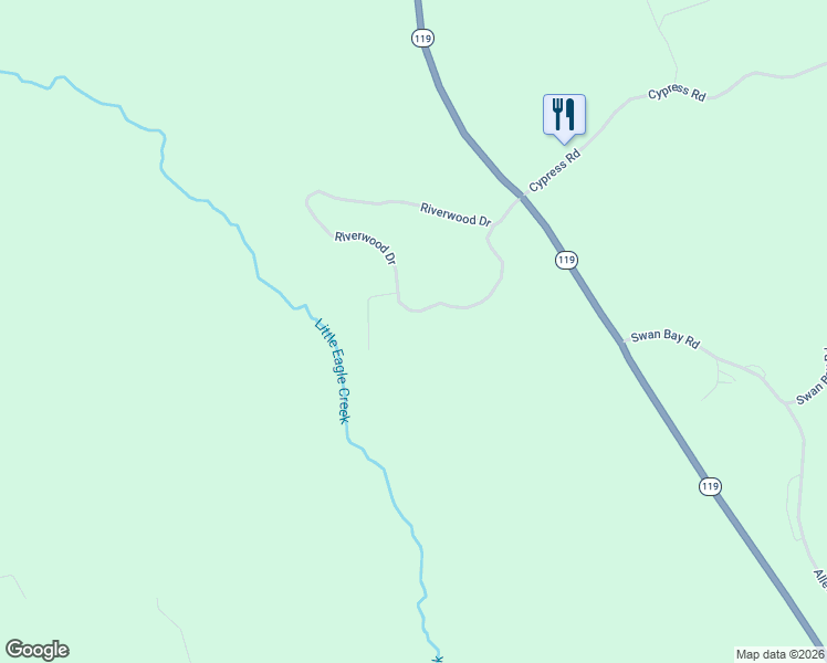 map of restaurants, bars, coffee shops, grocery stores, and more near Fern Court in Buchanan