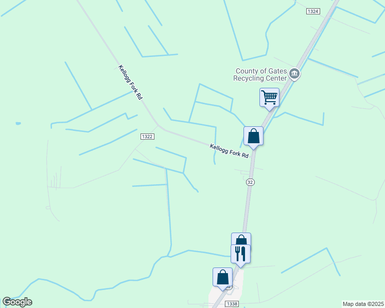 map of restaurants, bars, coffee shops, grocery stores, and more near 56 Kellogg Fork Road in Sunbury