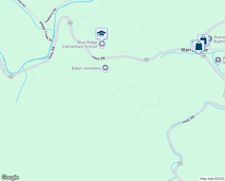 map of restaurants, bars, coffee shops, grocery stores, and more near 386 Shoaf Lane in Warrensville