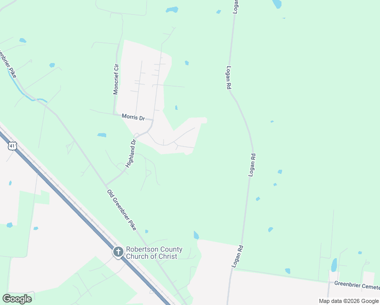 map of restaurants, bars, coffee shops, grocery stores, and more near 107 Apple Lane in Greenbrier