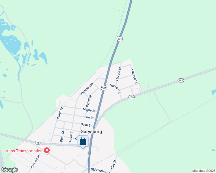 map of restaurants, bars, coffee shops, grocery stores, and more near in Garysburg