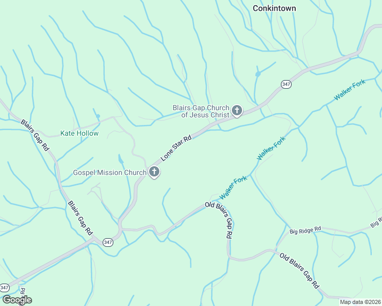 map of restaurants, bars, coffee shops, grocery stores, and more near 7405 Lone Star Road in Kingsport