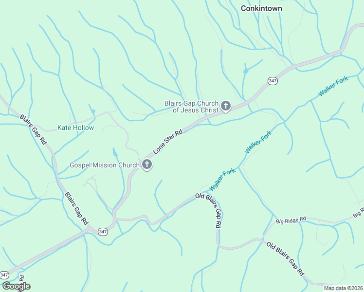 map of restaurants, bars, coffee shops, grocery stores, and more near 7405 Lone Star Road in Kingsport