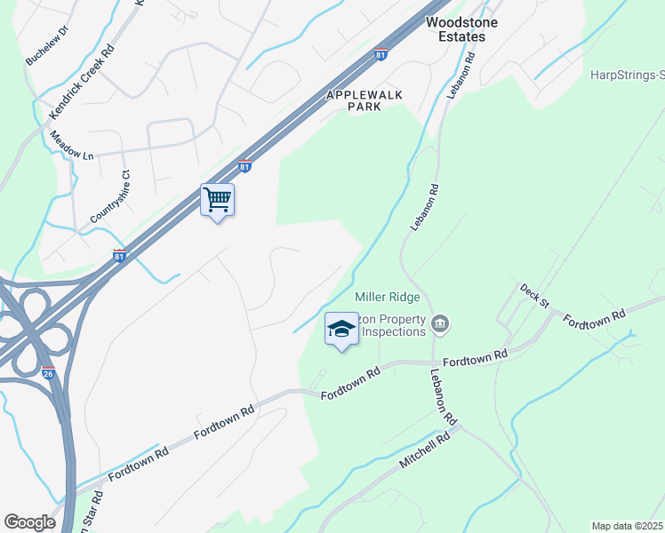 map of restaurants, bars, coffee shops, grocery stores, and more near 964 Fordtown Road in Kingsport