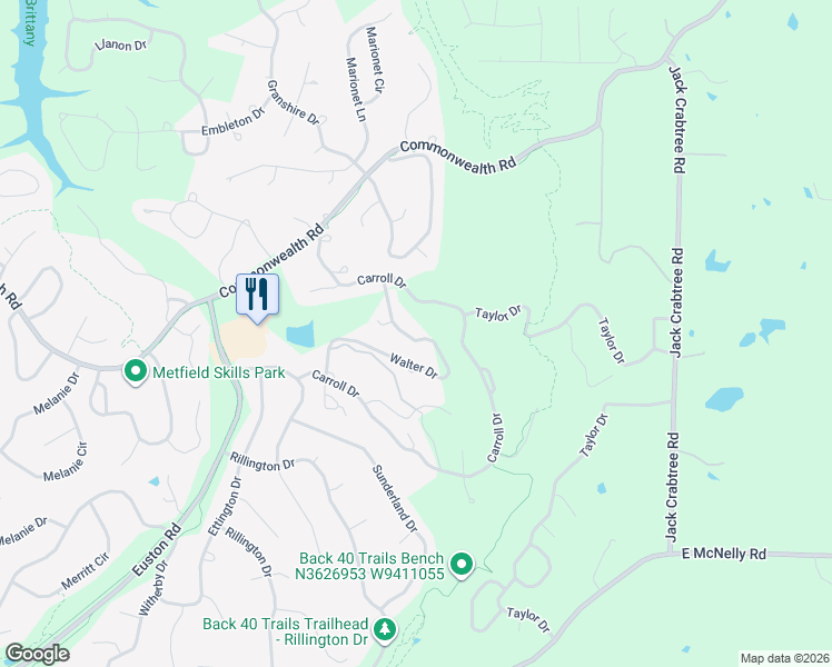 map of restaurants, bars, coffee shops, grocery stores, and more near 22 Walter Drive in Bella Vista