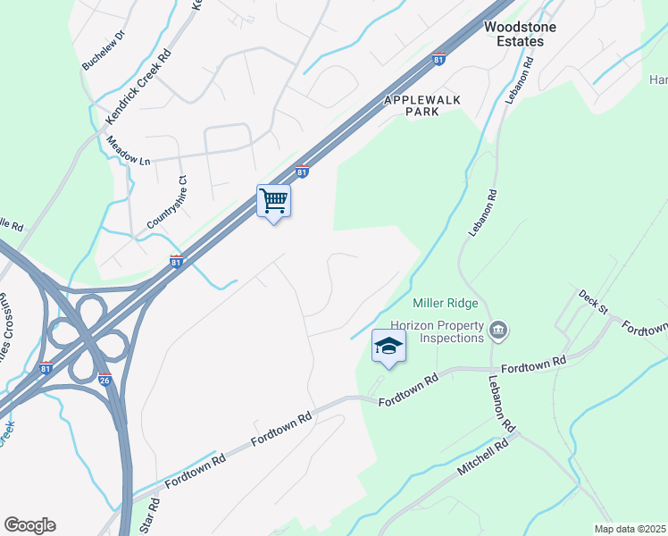 map of restaurants, bars, coffee shops, grocery stores, and more near 1004 Eastern Star Road in Kingsport