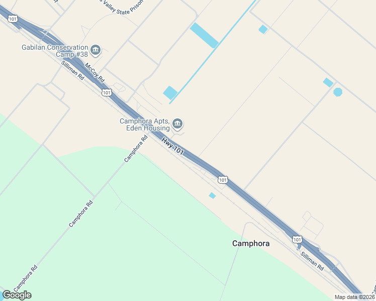 map of restaurants, bars, coffee shops, grocery stores, and more near 32107 McCoy Road in Soledad